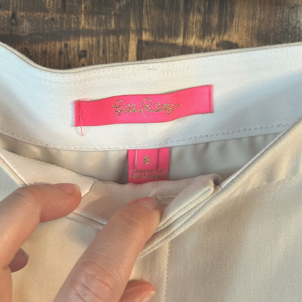 Lilly Pulitzer Lyndie Pant, Coconut size 8